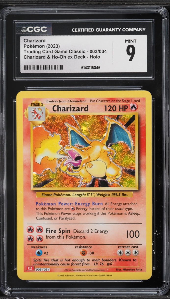 2023 Pokemon TCG Classic Collection Holo Charizard #3 CGC 9 MINT