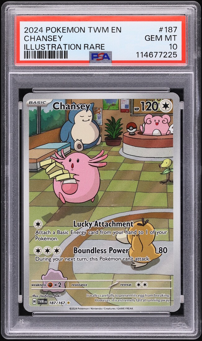 2024 Pokemon SV Twilight Masquerade IR Chansey #187 PSA 10 GEM MINT