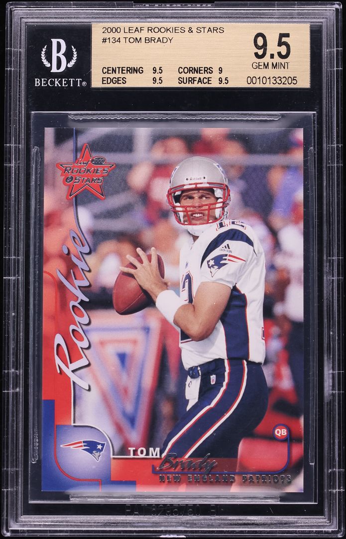 2000 Leaf Rookies & Stars Tom Brady ROOKIE /1000 #134 BGS 9.5 GEM MINT