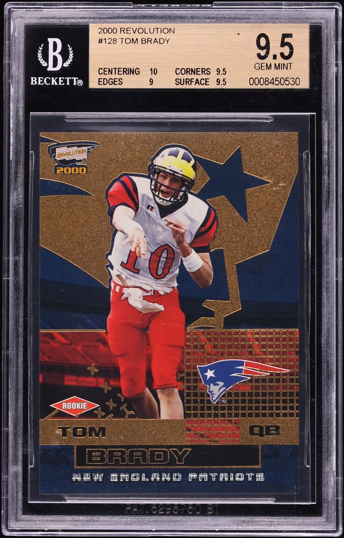 2000 Pacific Revolution Tom Brady ROOKIE /300 #128 BGS 9.5 GEM MINT