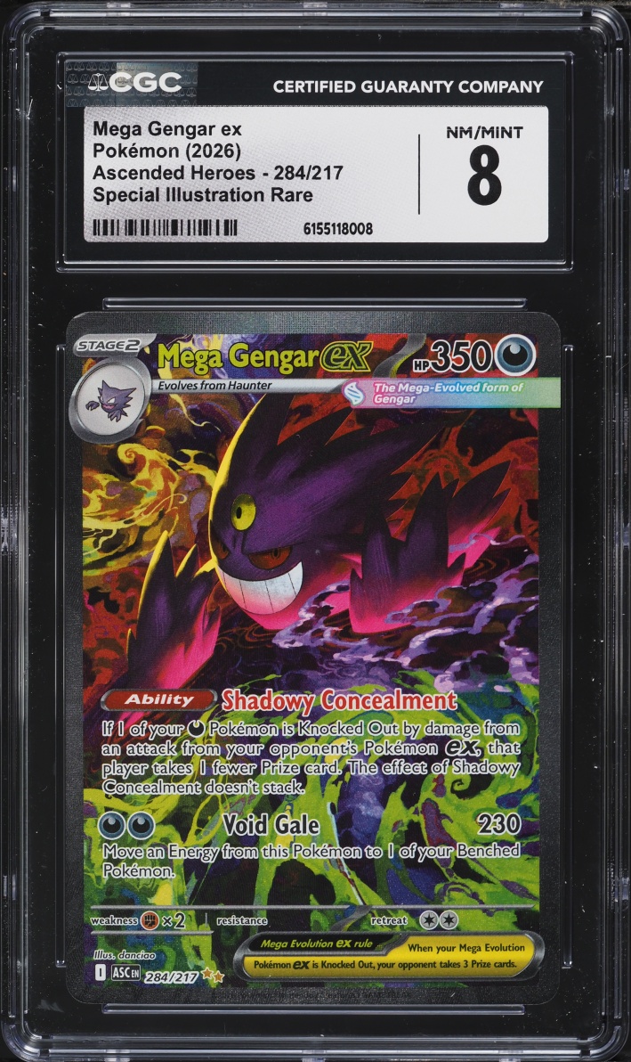 2026 Pokemon Mega Evolution Ascended Heroes SIR Mega Gengar ex #284 CGC 8 NM-MT