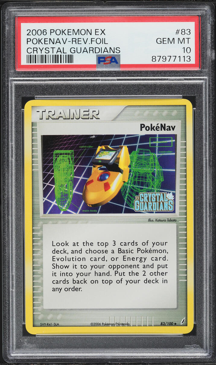 2006 Pokemon EX Crystal Guardians Reverse Holo Pokenav #83 PSA 10 GEM MINT