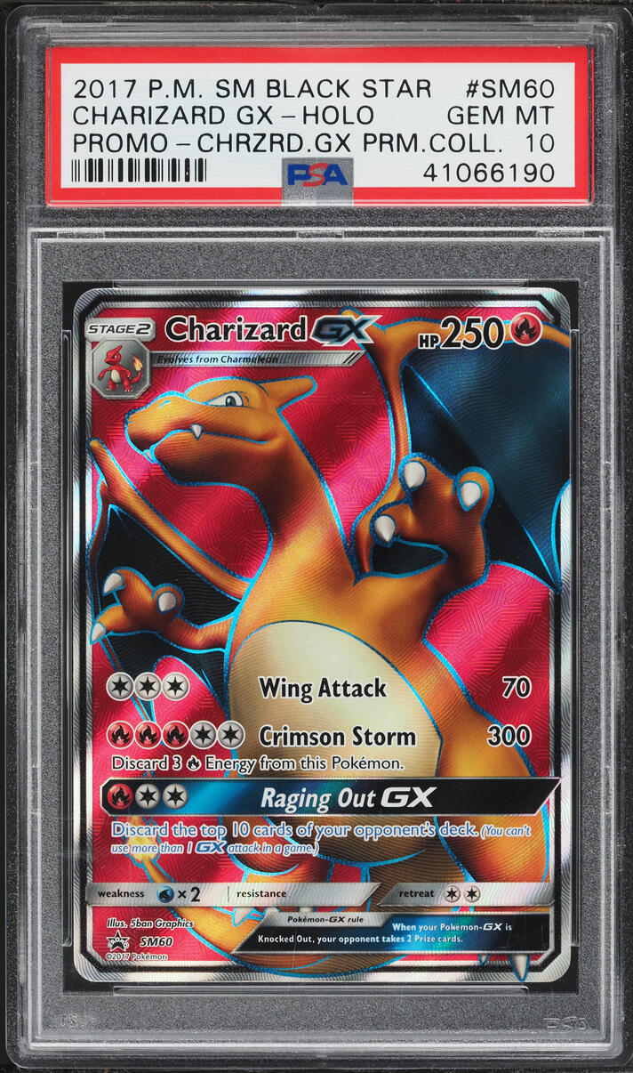 2017 Pokemon Sun & Moon Promo Premium Collection Full Art Charizard GX #SM60 PSA 10 GEM MINT