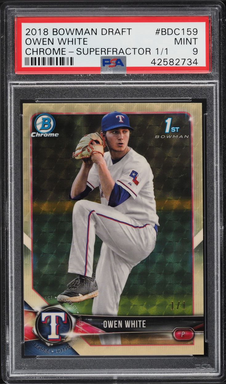 その他 2018 Bowman DRAFT 2018 Bowman Chrome Superfractor Owen White ROOKIE 1/1 #BDC-159 PSA