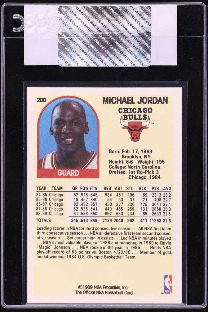 1989 Hoops Michael Jordan #200 CGC AUTH