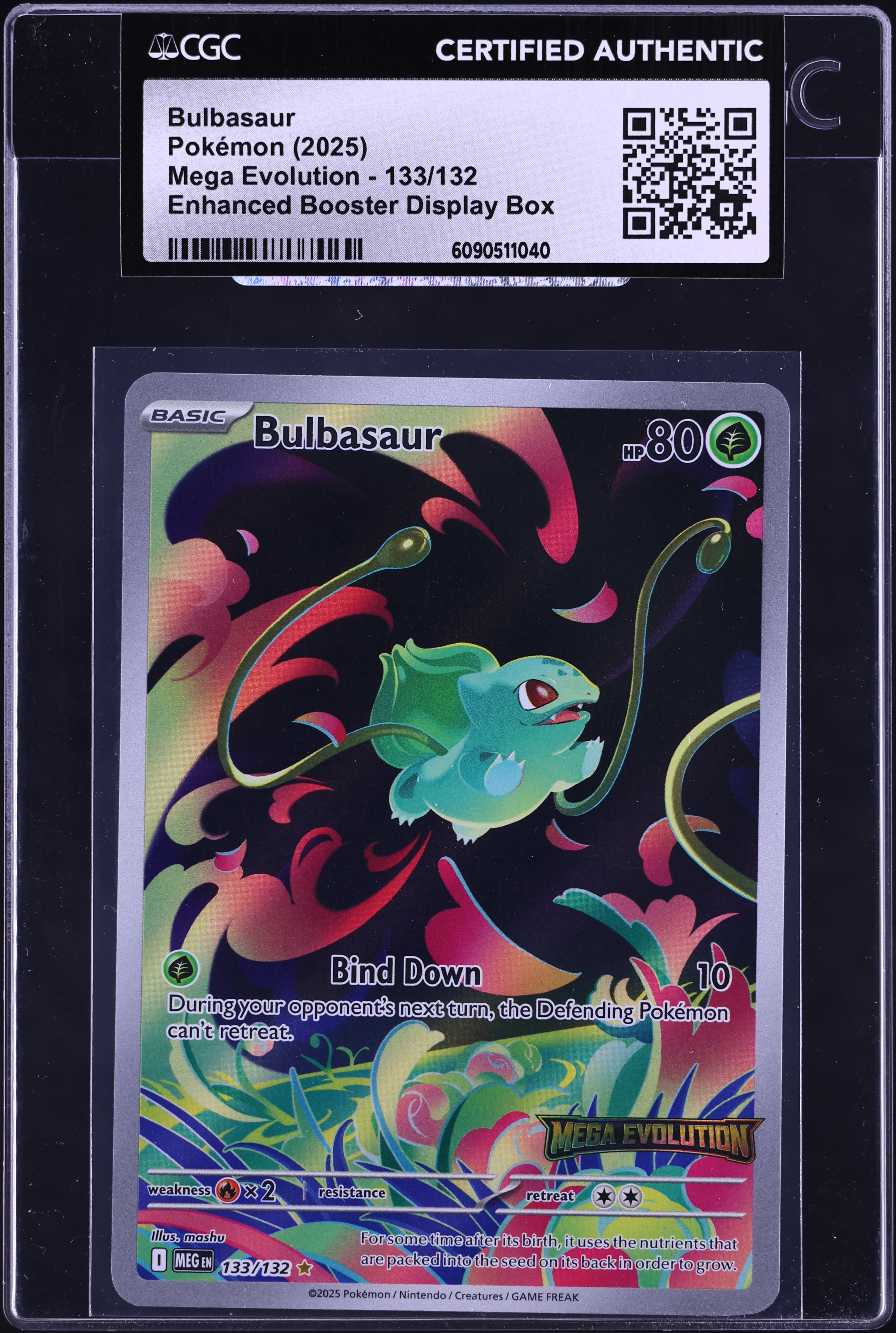 2025 Pokemon Mega Evolution Enhanced Booster Display Box IR Bulbasaur #133 CGC AUTH