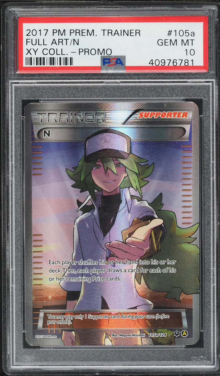 2017 Pokemon XY Promo Premium Trainer Collection Full Art N #105a PSA 10 GEM MINT