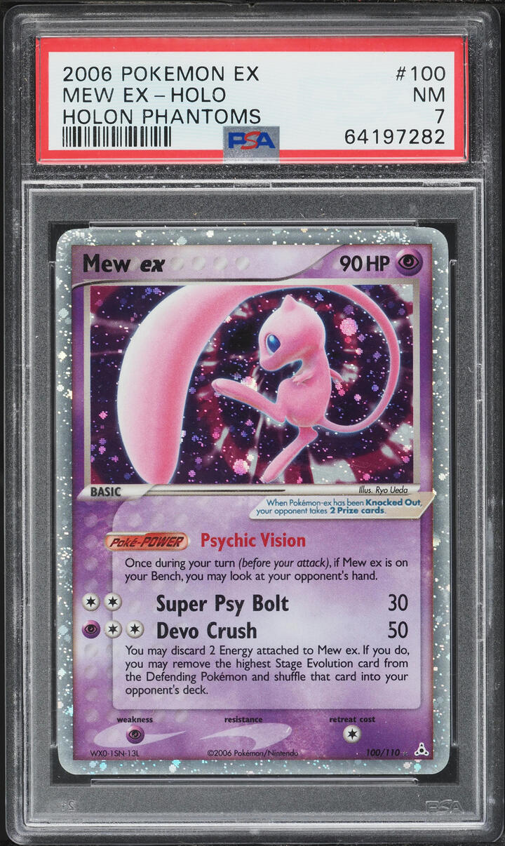 2006 Pokemon EX Holon Phantoms Holo Mew ex #100 PSA 7 NRMT