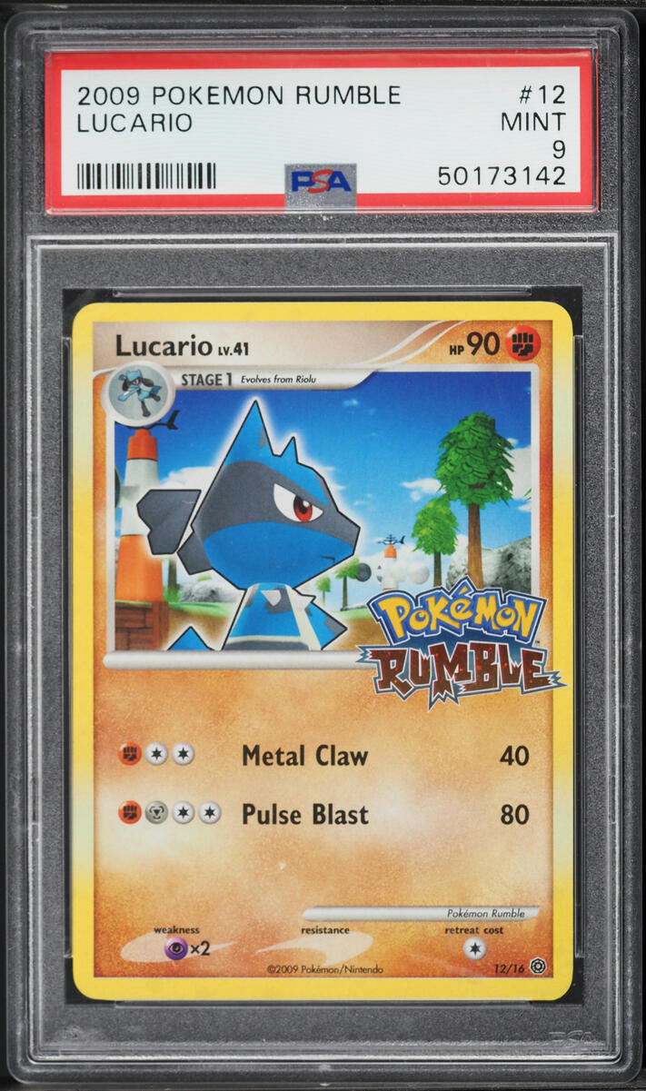 2009 Pokemon Platinum Rumble Lucario #12 PSA 9 MINT