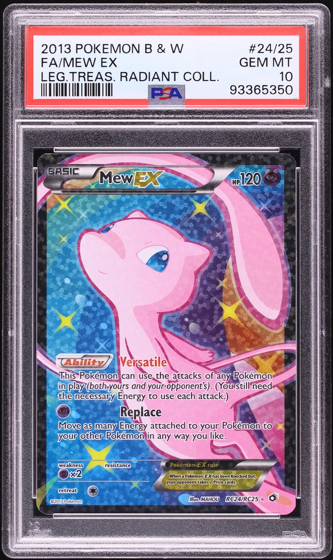 2013 Pokemon Black & White Legendary Treasures Radiant Full Art Mew EX #RC24 PSA 10 GEM MINT