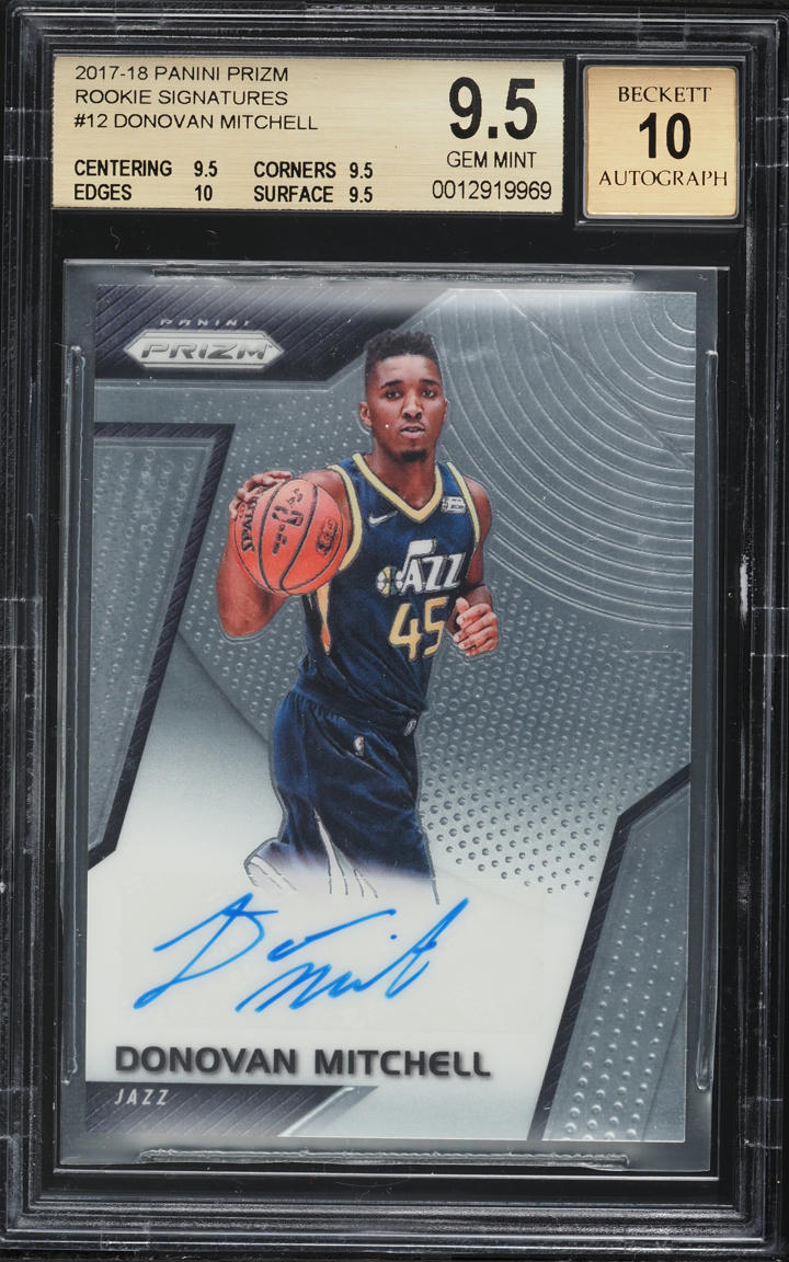2017 Panini Prizm Donovan Mitchell ROOKIE AUTO #RS-DM BGS 9.5 GEM