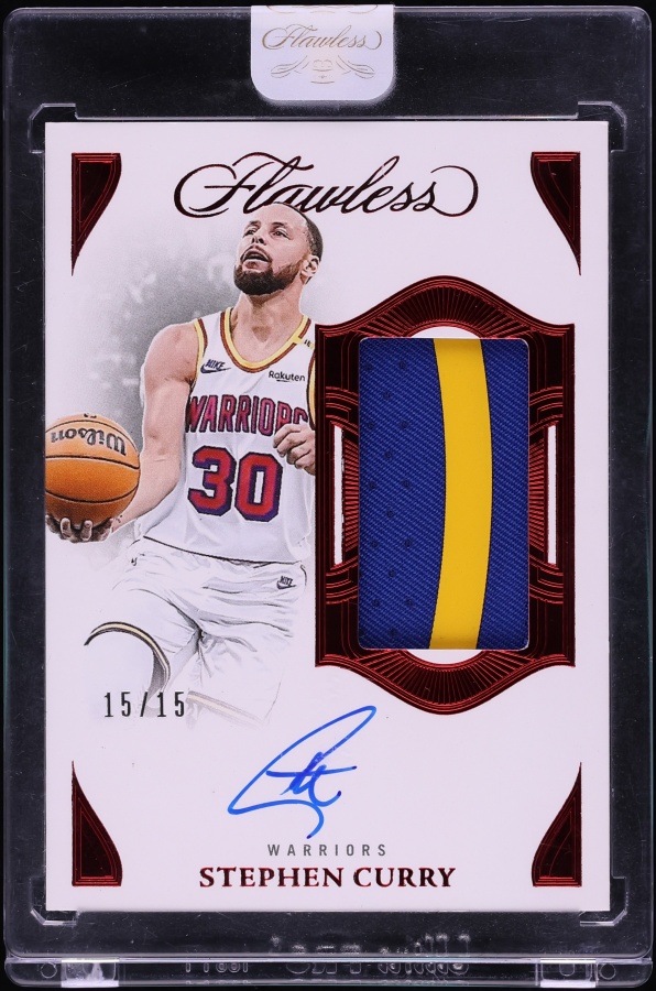 2024 Panini Flawless Vertical Ruby Stephen Curry PATCH AUTO 15/15 #VPA-SCW
