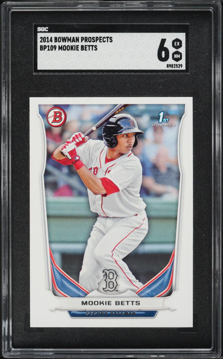 2014 Bowman Mookie Betts PROSPECT #BP109 SGC 6 EXMT
