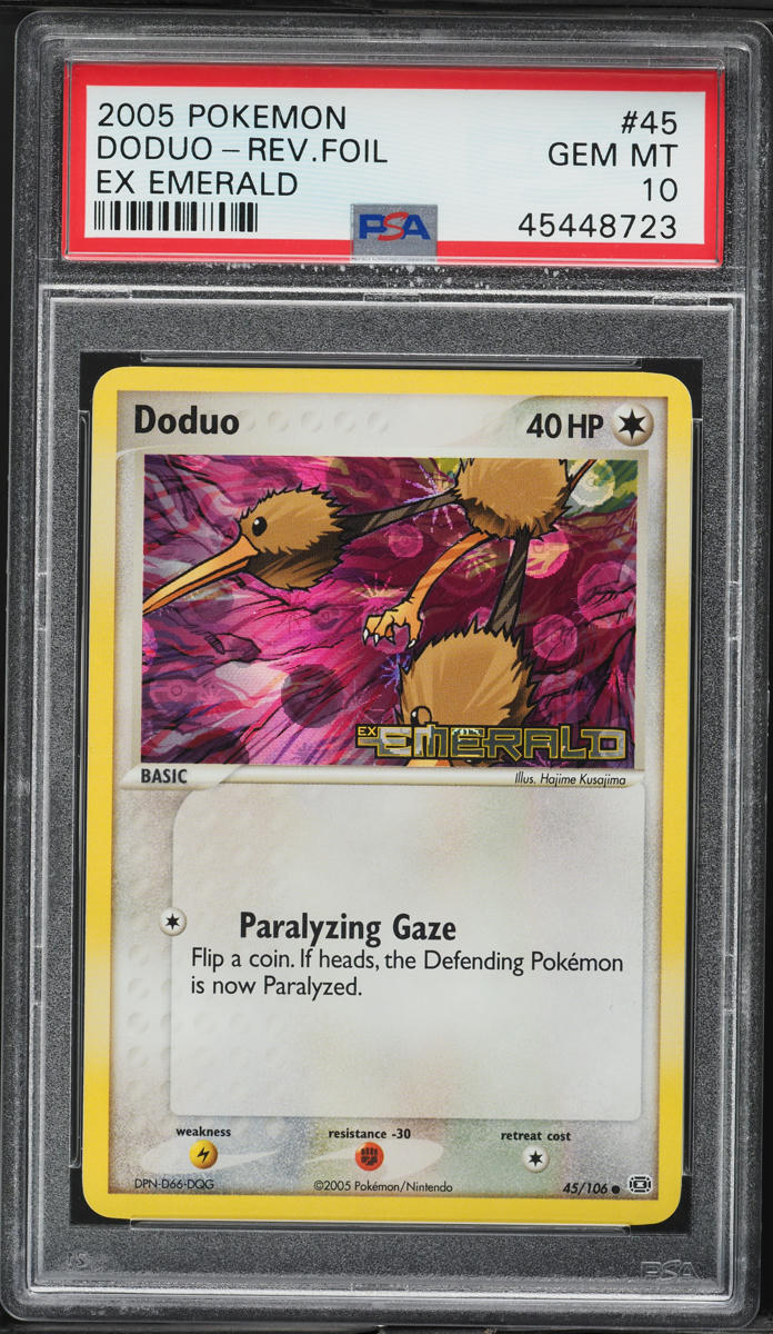2005 Pokemon EX Emerald Reverse Holo Doduo #45 PSA 10 GEM MINT