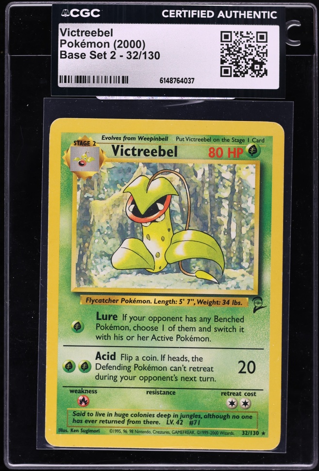 2000 Pokemon Base Set 2 Victreebel #32 CGC AUTH