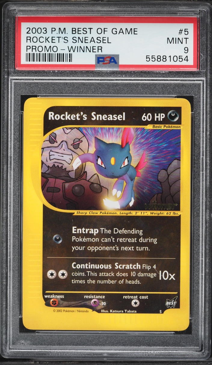 2003 Pokemon Best Of Game Promo Winner Rocket's Sneasel #5 PSA 9 MINT