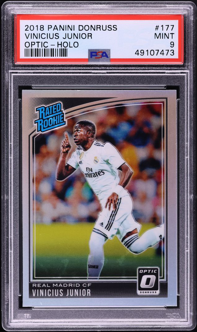 2018 Donruss Optic Holo Vinicius Junior ROOKIE #177 PSA 9 MINT