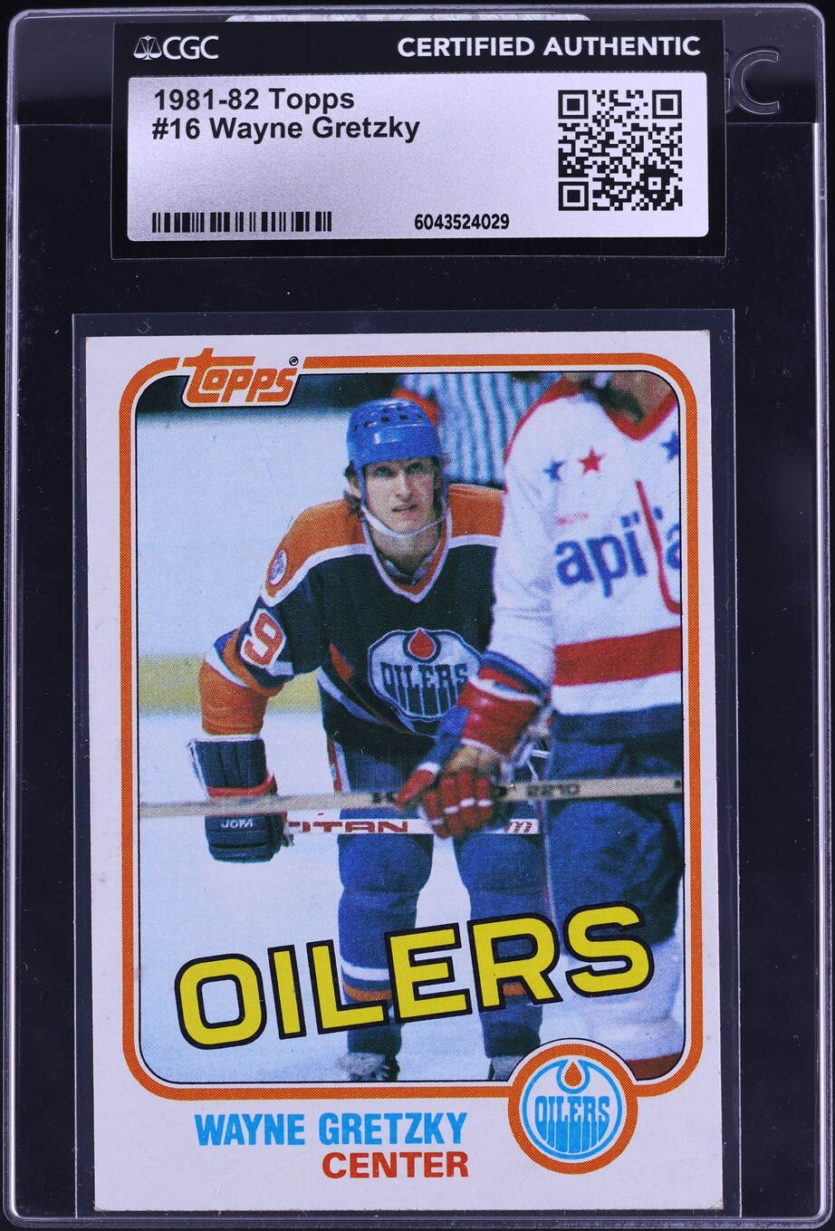 1981 Topps Hockey Wayne Gretzky #16 CGC AUTH
