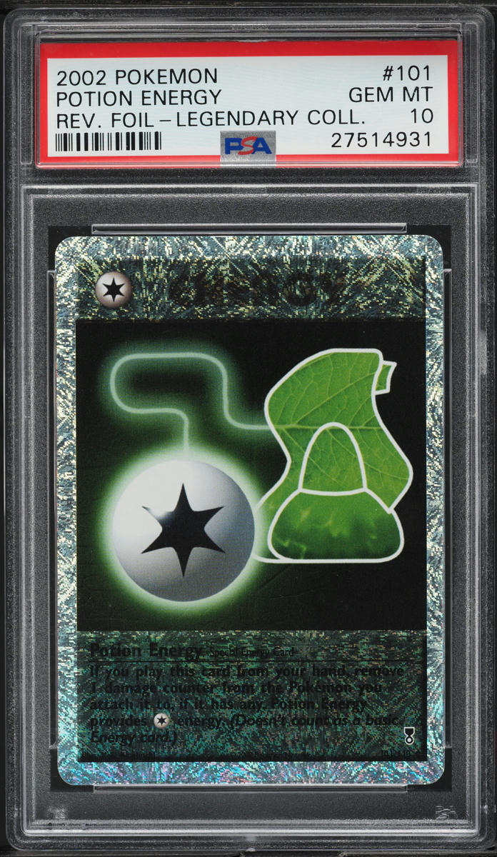 2002 Pokemon Legendary Collection Reverse Holo Potion Energy #101 PSA 10 GEM