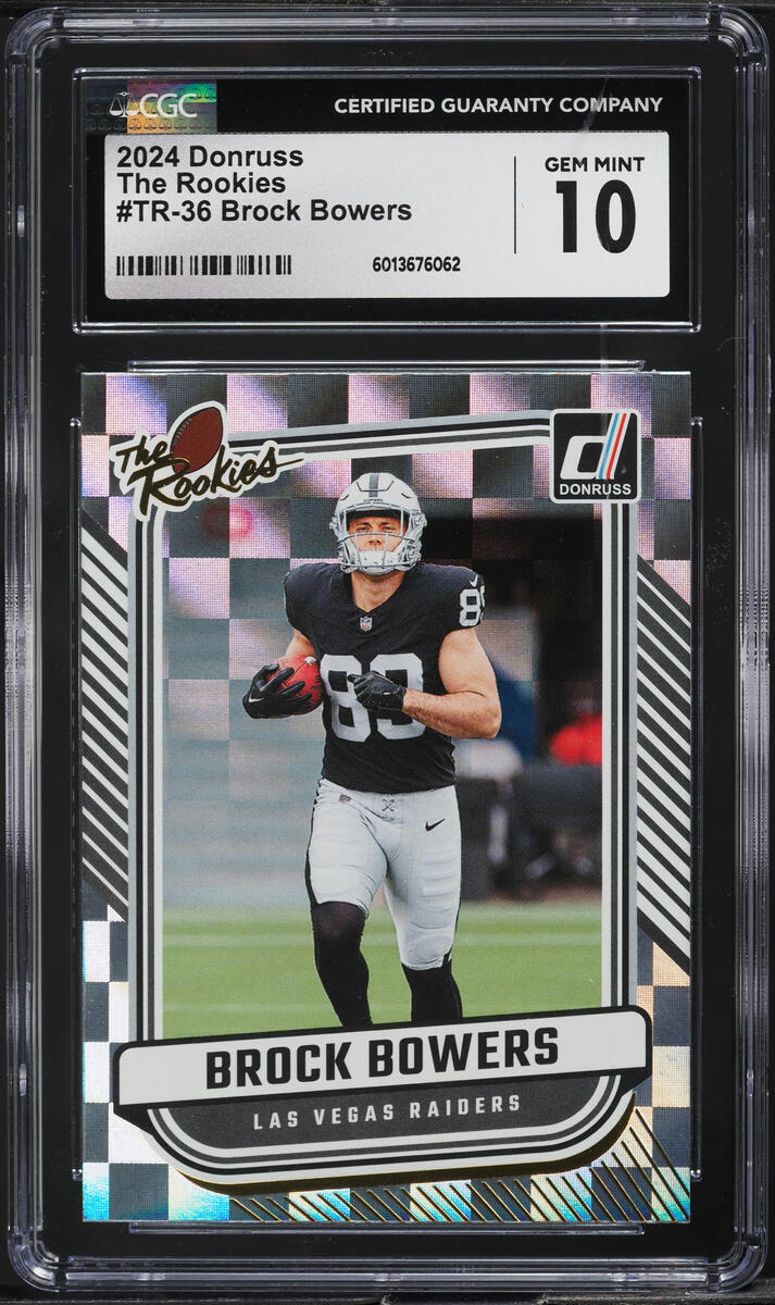 2024 Donruss The Rookies Brock Bowers ROOKIE #TR-36 CGC 10 GEM MINT