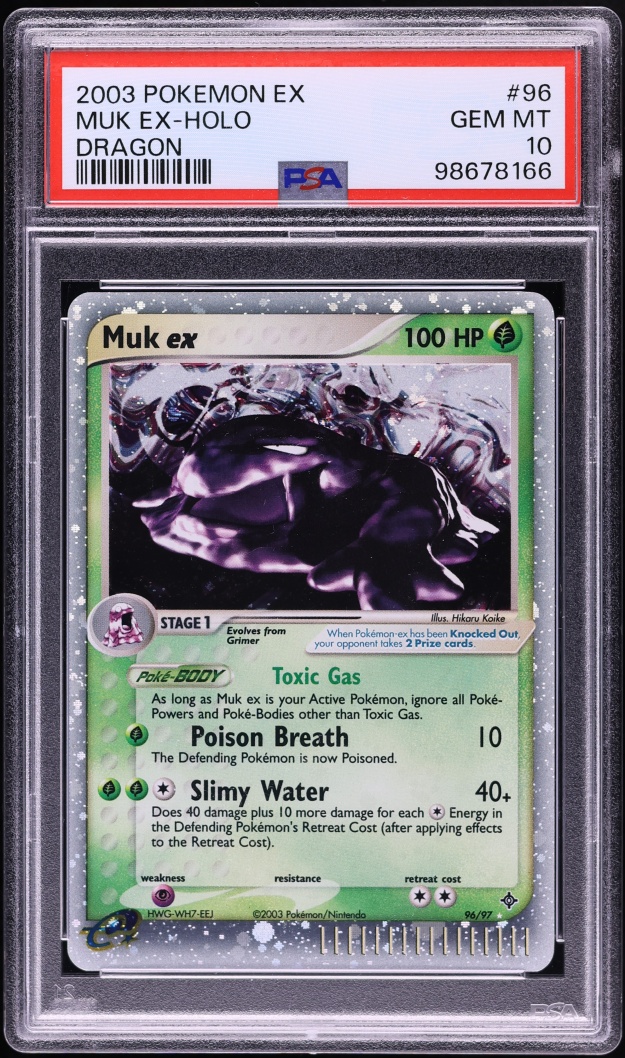 2003 Pokemon EX Dragon Holo Muk EX #96 PSA 10 GEM MINT