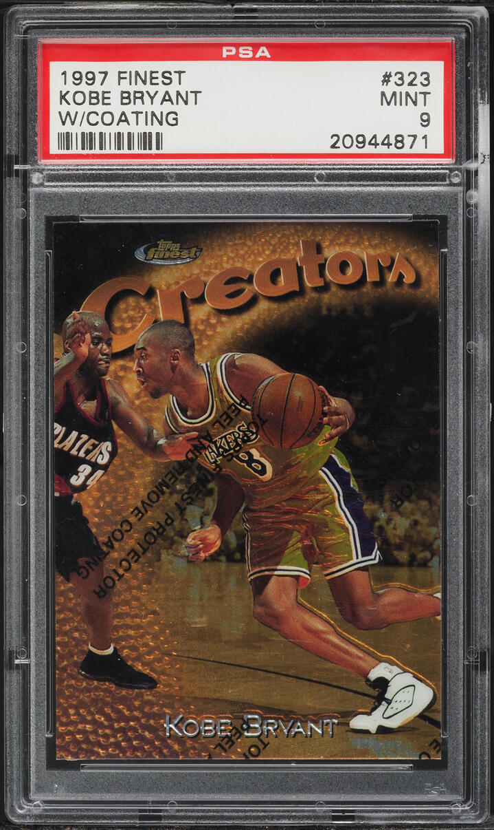 1997 Finest Basketball w/ Coating Kobe Bryant #323 PSA 9 MINT
