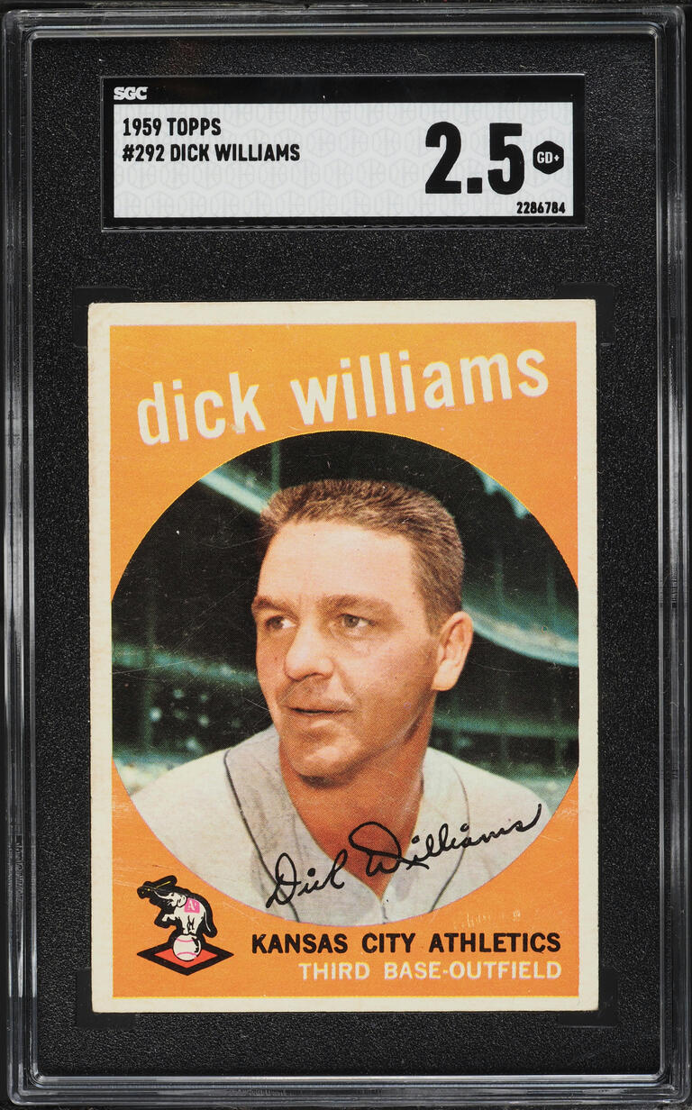 1959 Topps Dick Williams #292 SGC 2.5 GD+