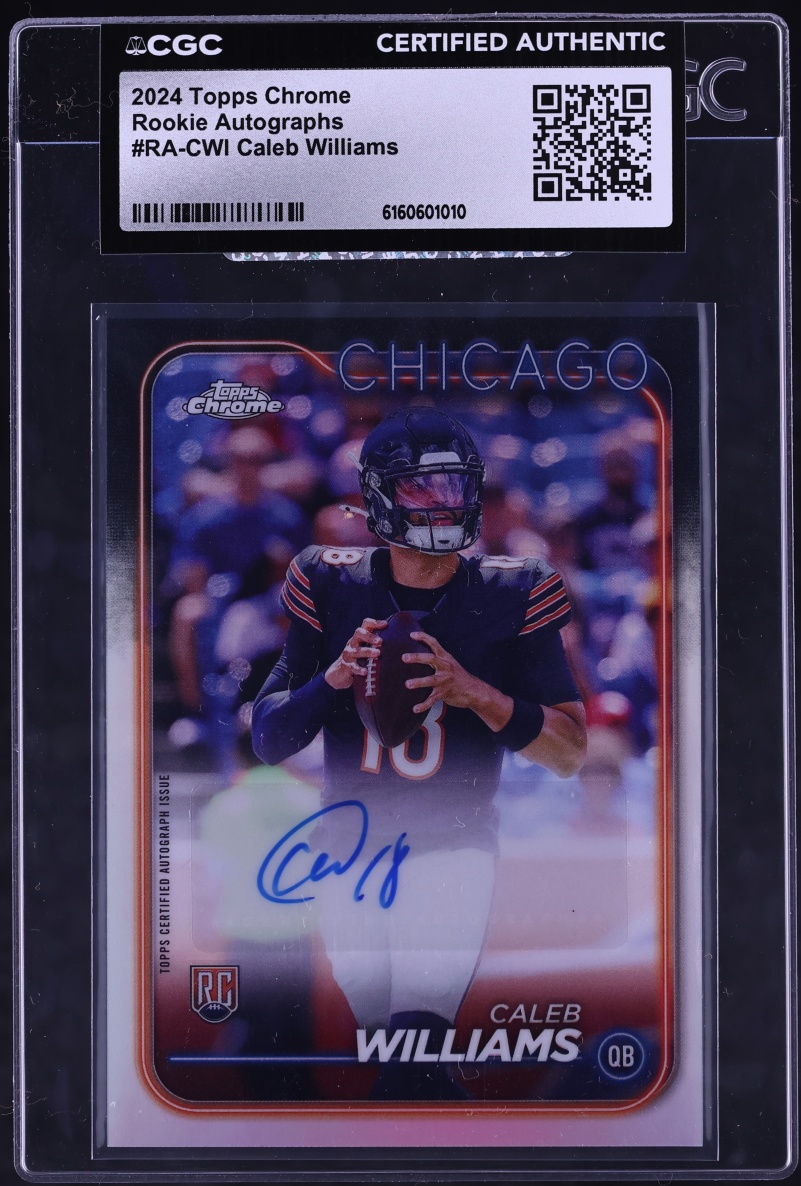 2024 Topps Chrome Caleb Williams ROOKIE AUTO #RA-CWI CGC AUTH