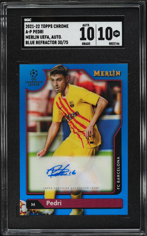 2021 Panini Obsidian Black Colorblast Pedri #1 BGS 10 PRISTINE on