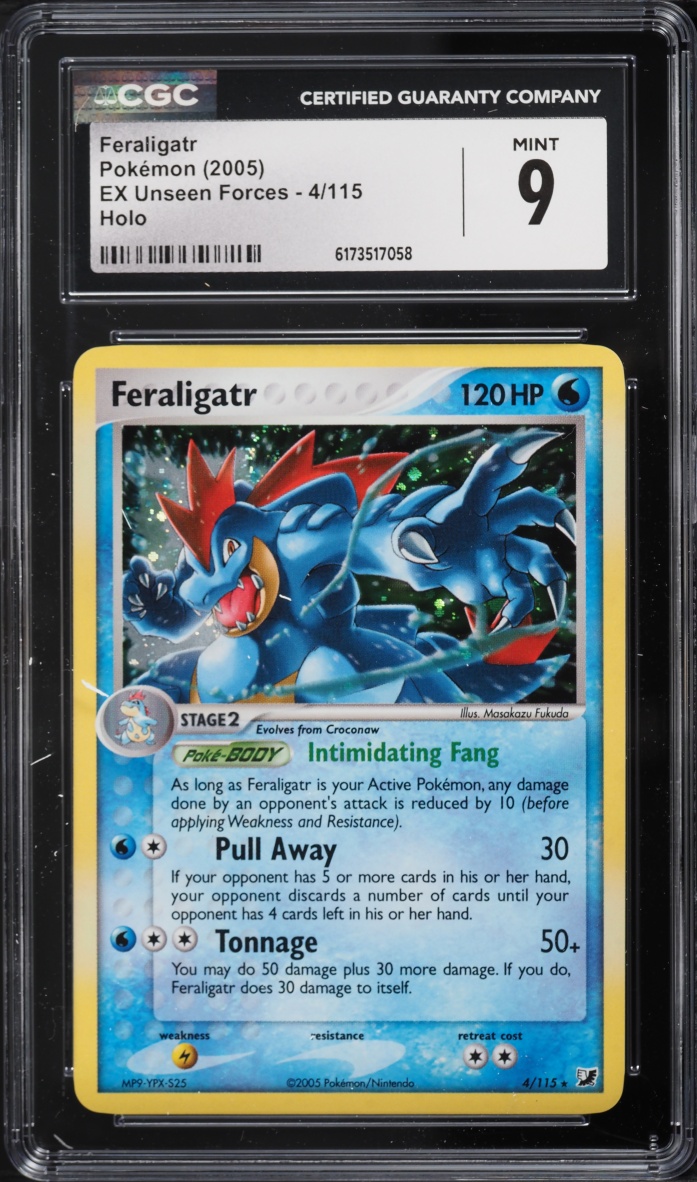 2005 Pokemon EX Unseen Forces Holo Feraligatr #4 CGC 9 MINT