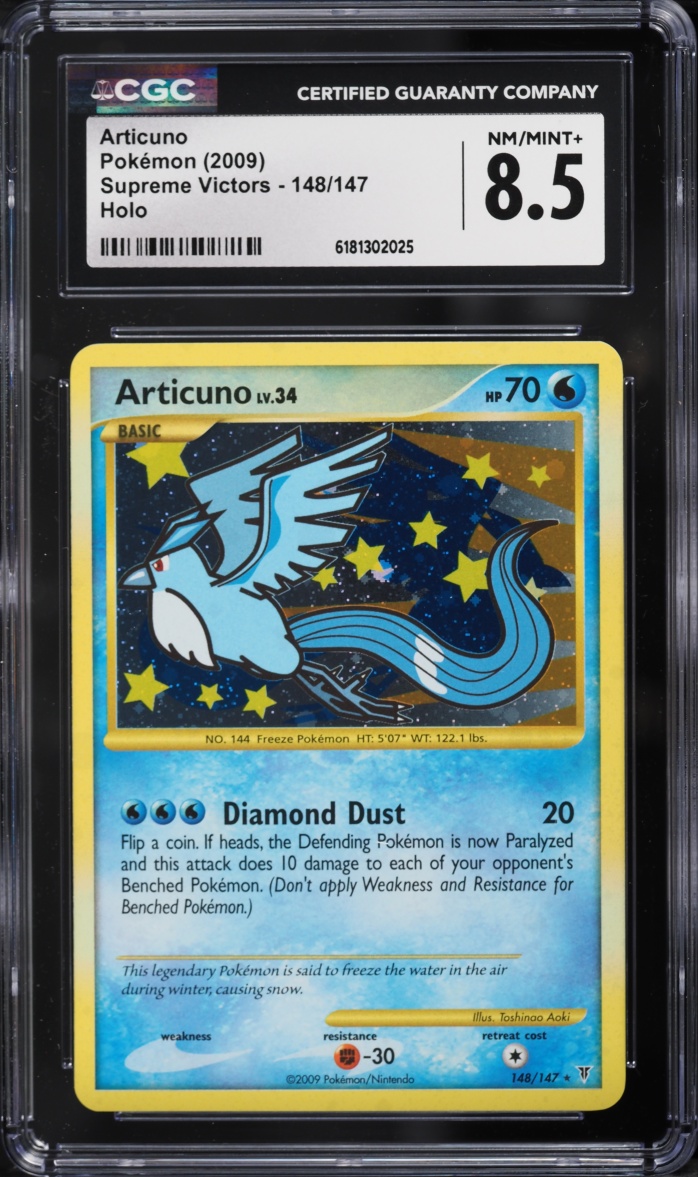 2009 Pokemon Platinum Supreme Victors Holo Articuno #148 CGC 8.5 NM-MT+