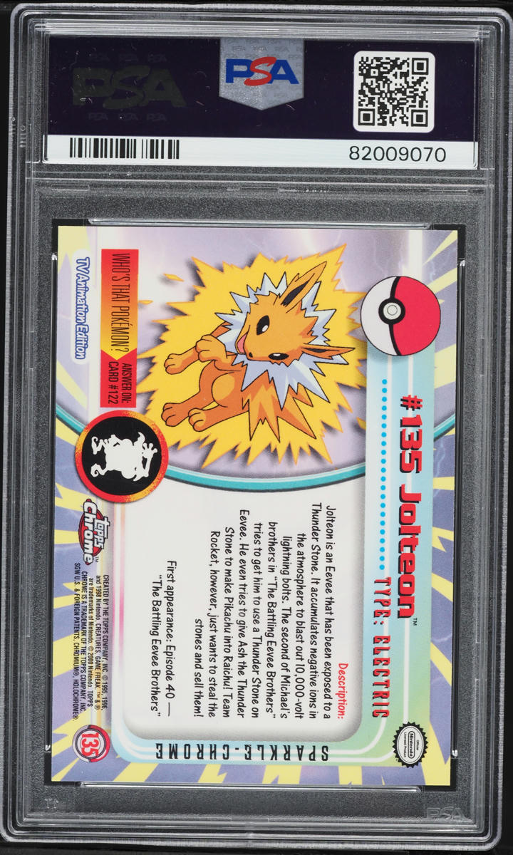2000 Topps Chrome Pokemon Series 3 Sparkle Jolteon #135 PSA 10 GEM MINT