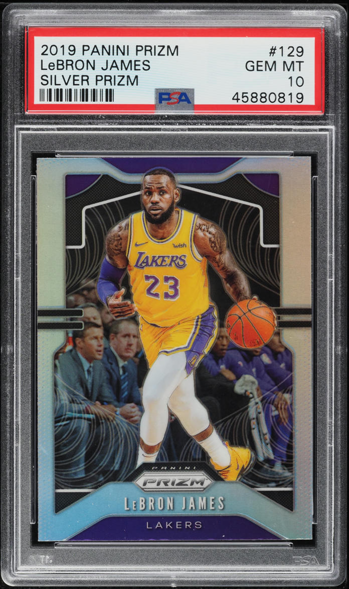 2019 Panini Prizm Silver LeBron James #129 PSA 10 GEM MINT on