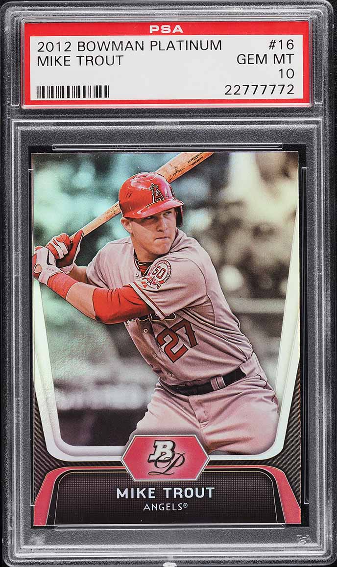 2012 Bowman Platinum Mike Trout #16 PSA 10 GEM MINT