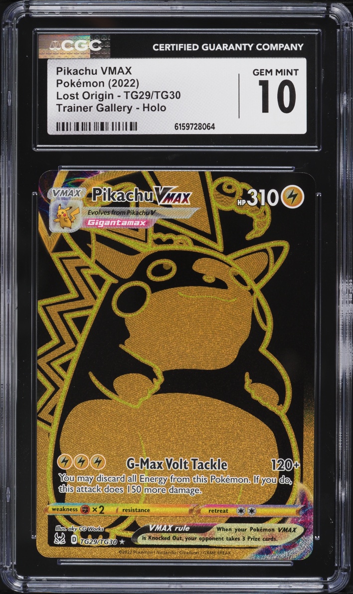 2022 Pokemon Sword & Shield Lost Origin CHR Pikachu VMAX #TG29 CGC 10 GEM MINT