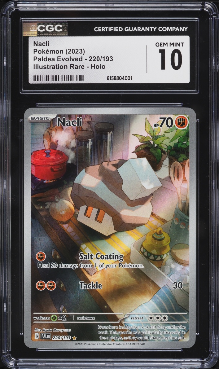 2023 Pokemon Scarlet & Violet Paldea Evolved IR Nacli #220 CGC 10 GEM MINT