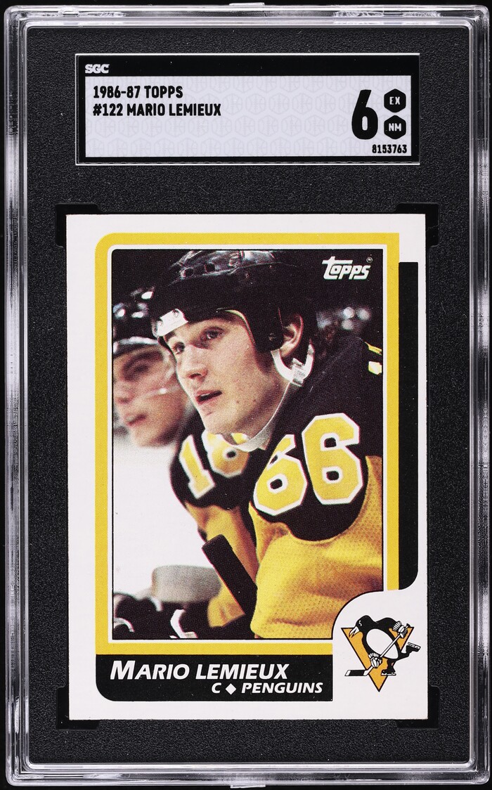 1986 Topps Hockey Mario Lemieux #122 SGC 6 EXMT
