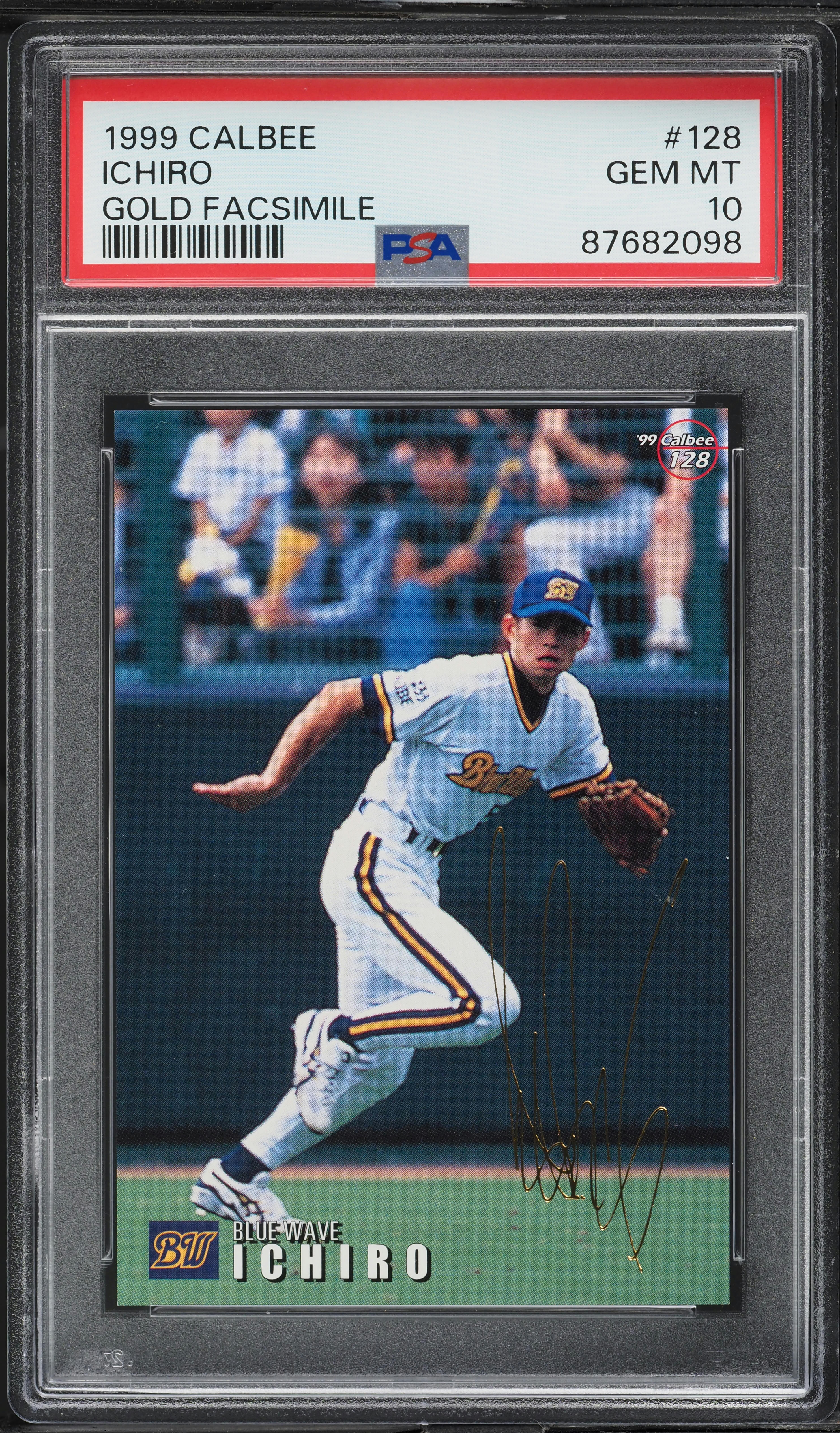 ichiro psa10 calbee gold facsimile　イチロー 1999 Calbee Gold Facsimile Ichiro ROOKIE #128 PSA 10 GEM