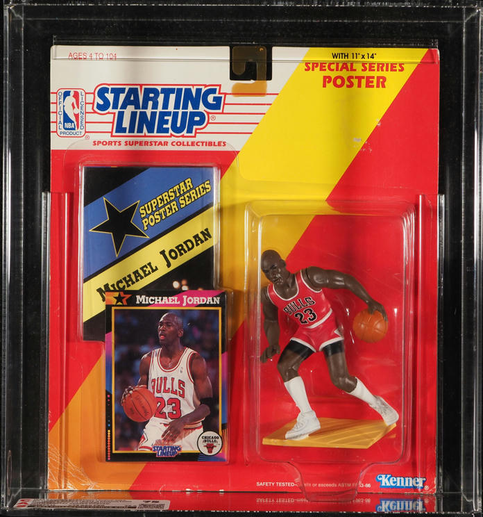1992 Kenner Starting Lineup NBA Dribbling w/Poster Michael Jordan
