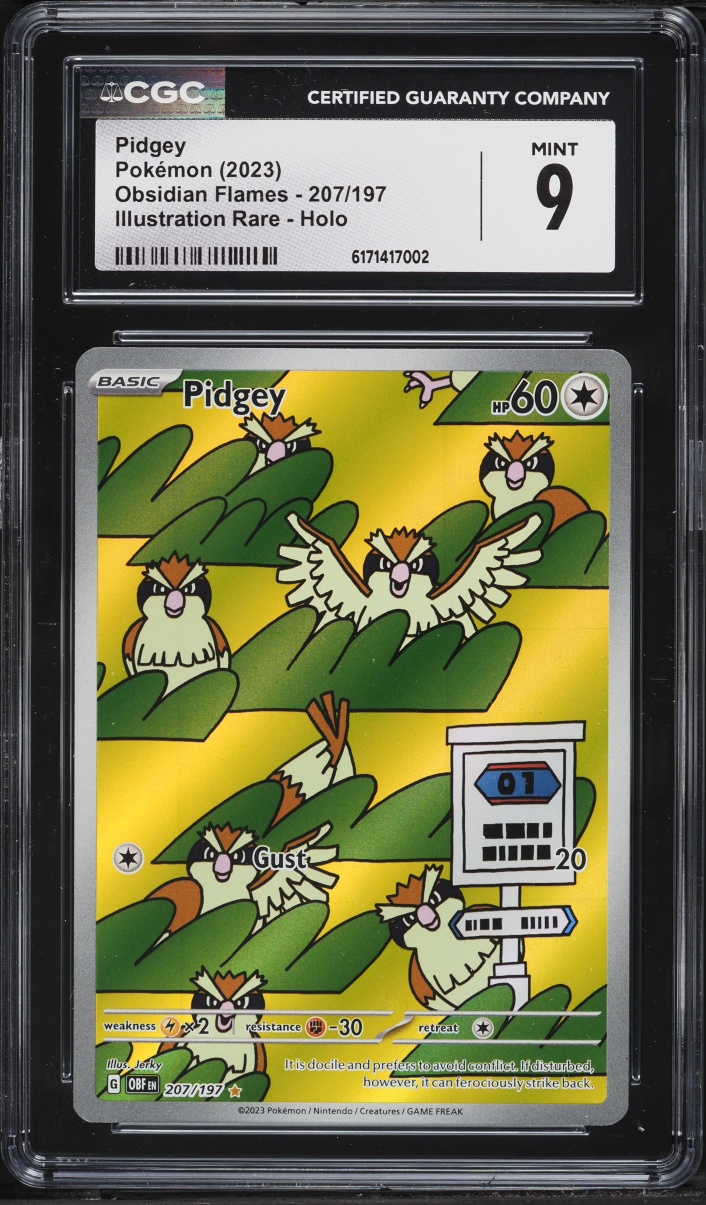 2023 Pokemon Scarlet & Violet Obsidian Flames IR Pidgey #207 CGC 9 MINT