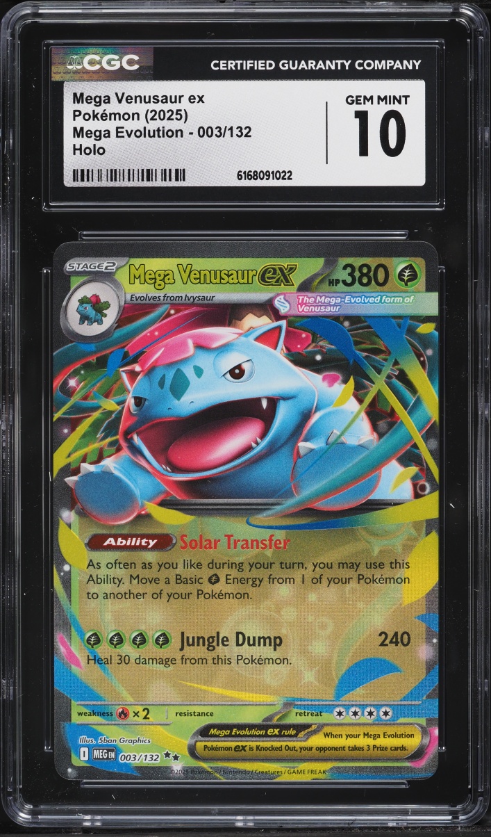 2025 Pokemon Mega Evolution Holo Mega Venusaur ex #3 CGC 10 GEM MINT
