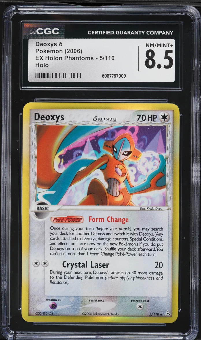 2006 Pokemon EX Holon Phantoms Holo Deoxys #5 CGC 8.5 NM-MT+