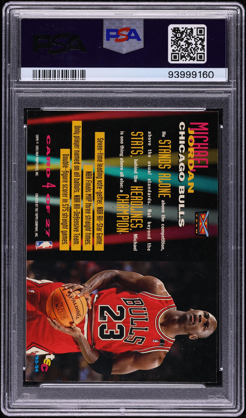 1993 Stadium Club Beam Team Michael Jordan #4 PSA 9 MINT