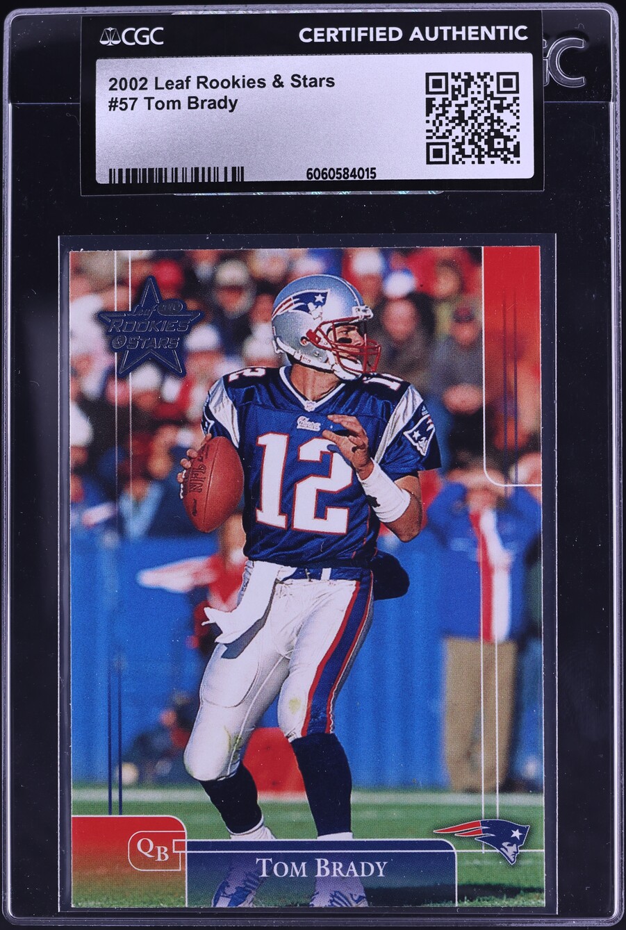 2002 Leaf Rookies & Stars Tom Brady #57 CGC AUTH