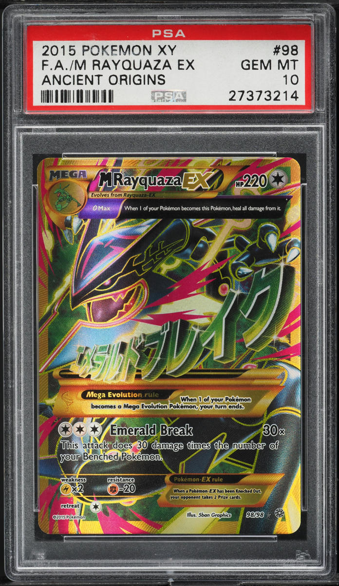 2015 Pokemon XY Ancient Origins Full Art M Rayquaza EX #98 PSA 10 GEM MINT