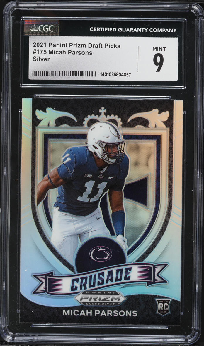 2021 Panini Prizm Draft Picks Silver Micah Parsons ROOKIE #175 CGC 9 MINT
