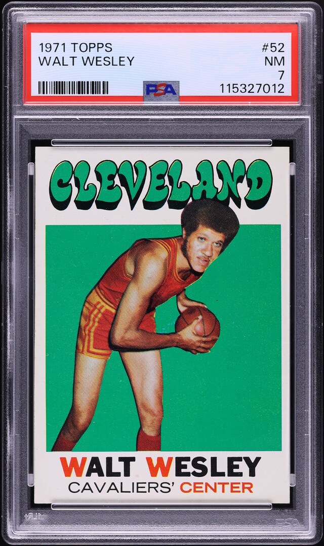 1971 Topps Basketball Walt Wesley #52 PSA 7 NRMT