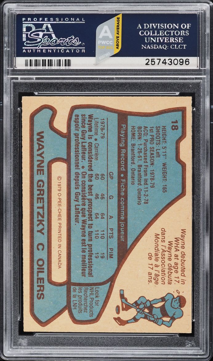 1979 O-Pee-Chee Hockey Wayne Gretzky ROOKIE #18 PSA 8.5 NM-MT+ (PWCC-A)