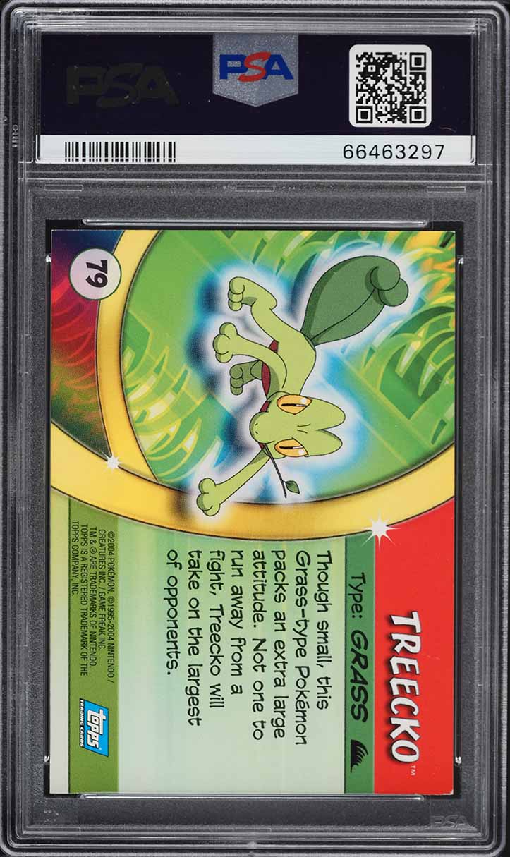 2004 Topps Pokemon Advanced Challenge Foil Treecko Dan Green AUTO PSA/DNA AUTH