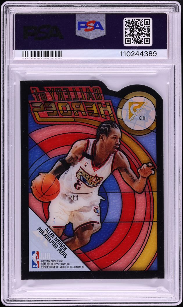 2000 Topps Gallery Of Heroes Die-Cut Allen Iverson #GH1 PSA 10 GEM MINT